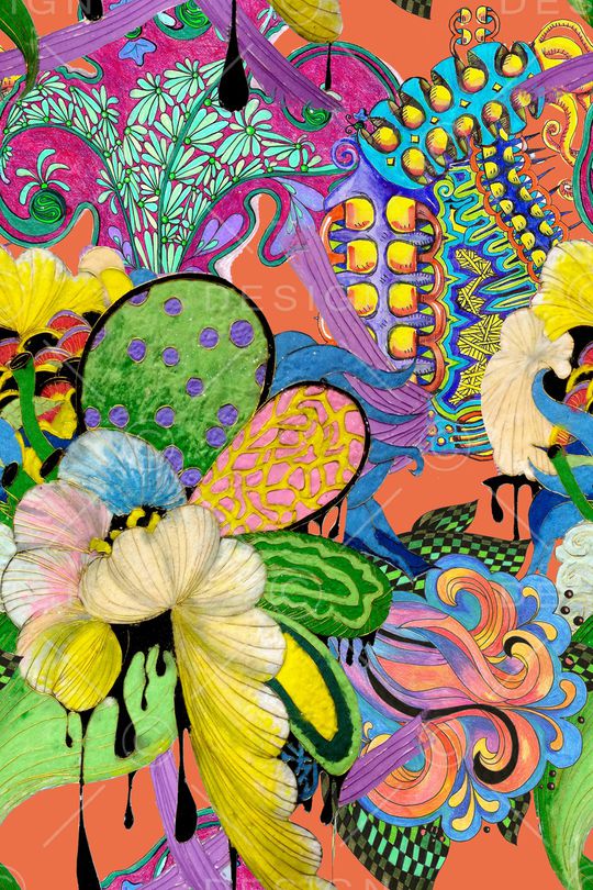 花卉印花华亿平台图片