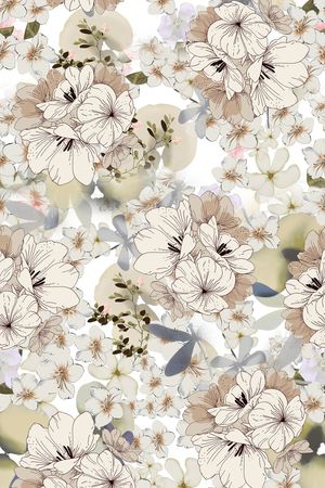 花卉印花华亿平台图片