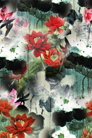 中国风印花华亿平台图片