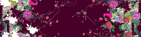 花卉印花华亿平台图片