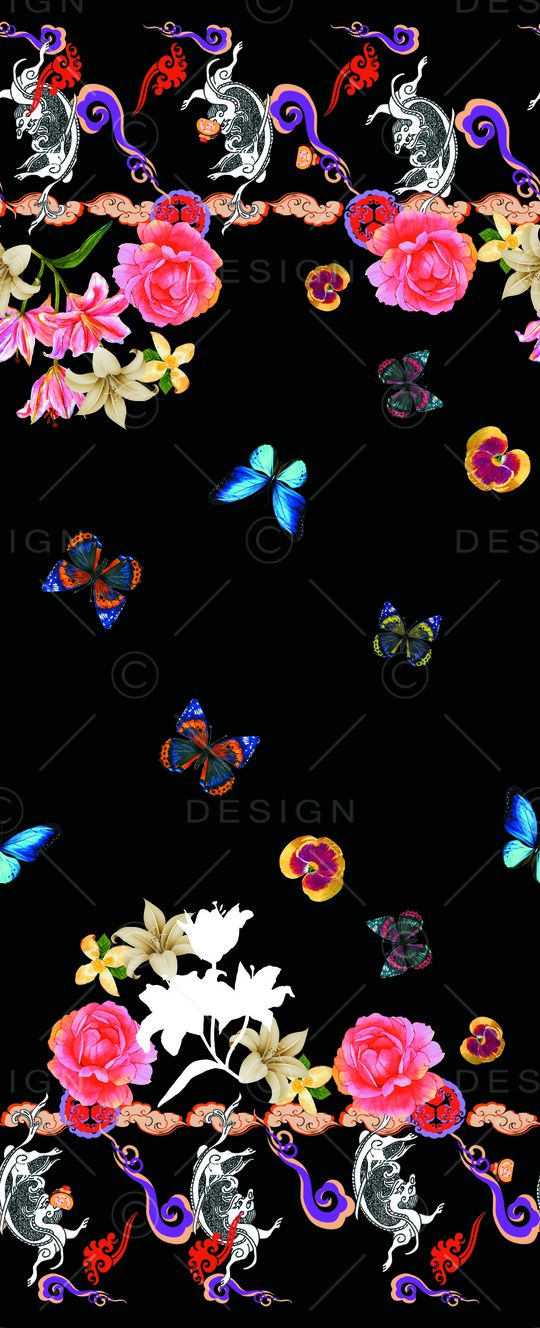 花卉印花华亿平台图片