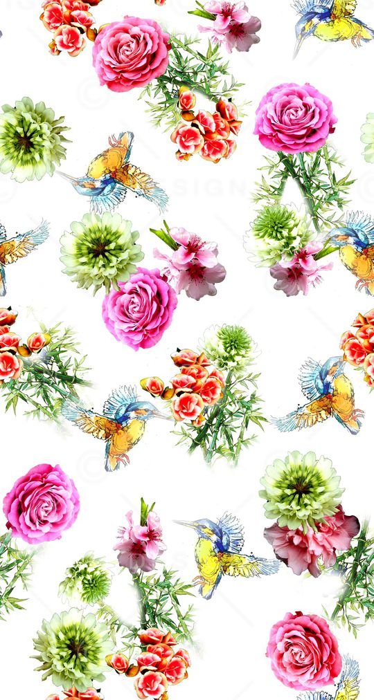 花卉印花华亿平台图片