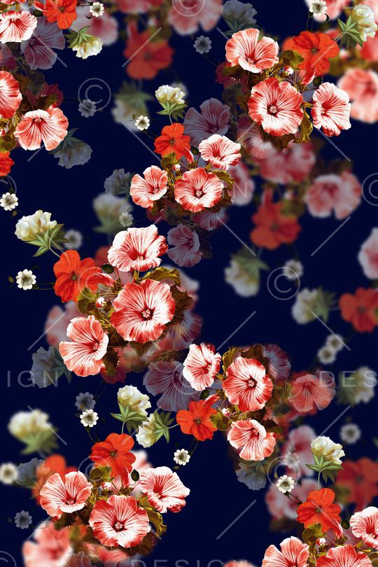 花卉印花华亿平台图片