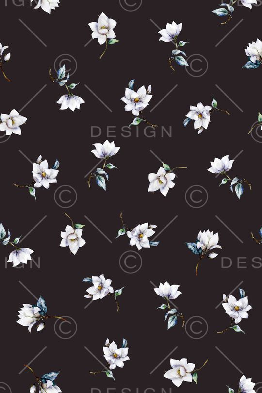 水彩花卉印花华亿平台图片