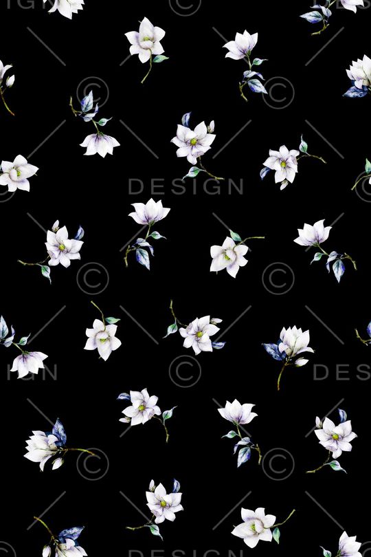 水彩花卉印花华亿平台图片