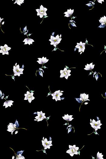 水彩花卉印花华亿平台图片