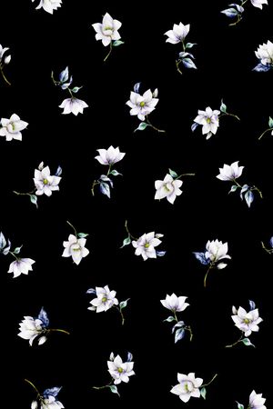 水彩花卉印花华亿平台图片