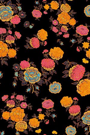 花卉印花华亿平台图片