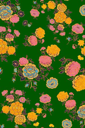 花卉印花华亿平台图片