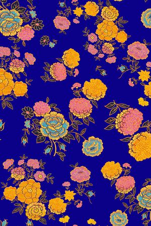 花卉印花华亿平台图片