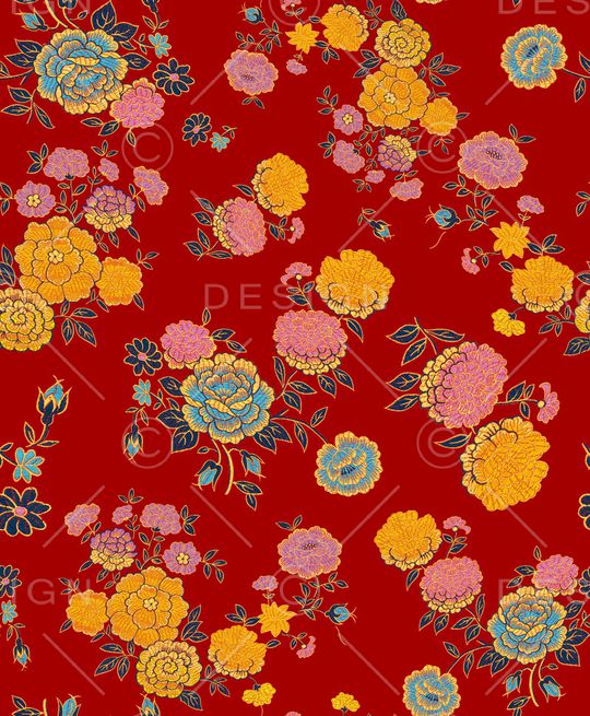 花卉印花华亿平台图片