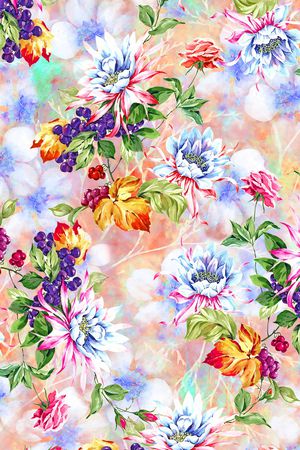 花卉印花华亿平台图片