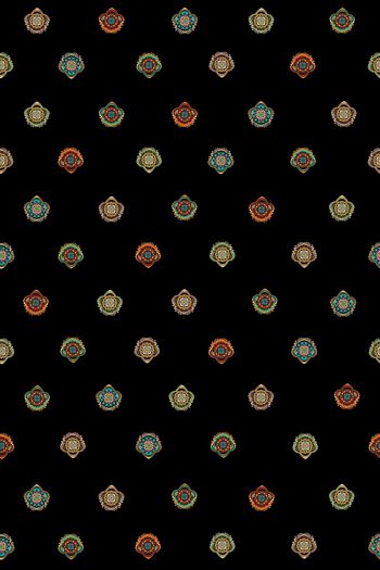 民族花卉印花华亿平台图片