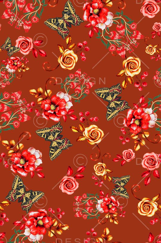 花卉印花华亿平台图片