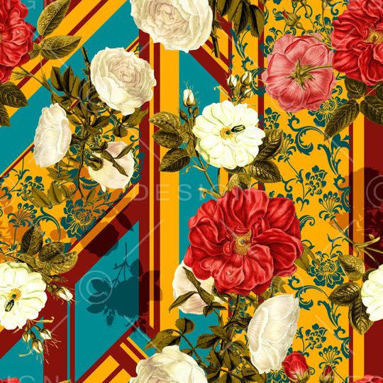 花卉印花华亿平台图片