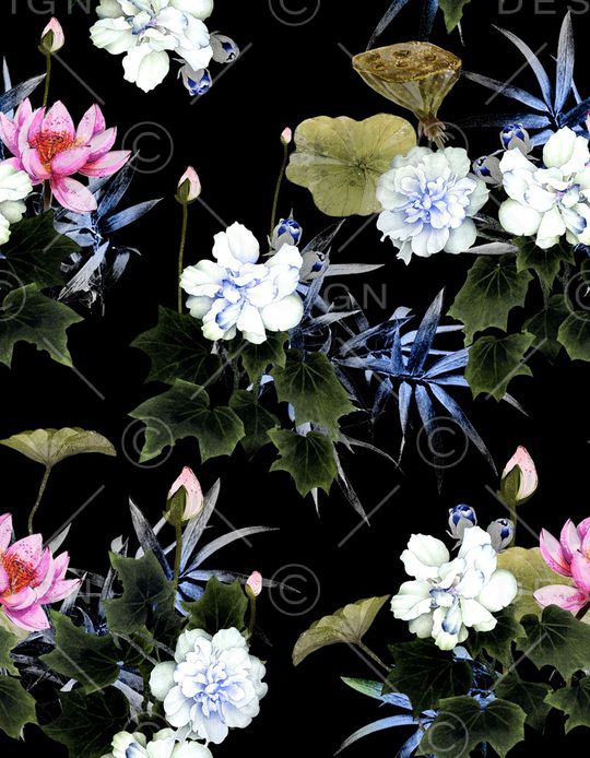 水墨风印花华亿平台图片