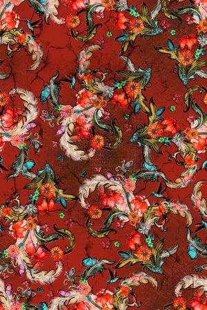 花卉印花华亿平台图片