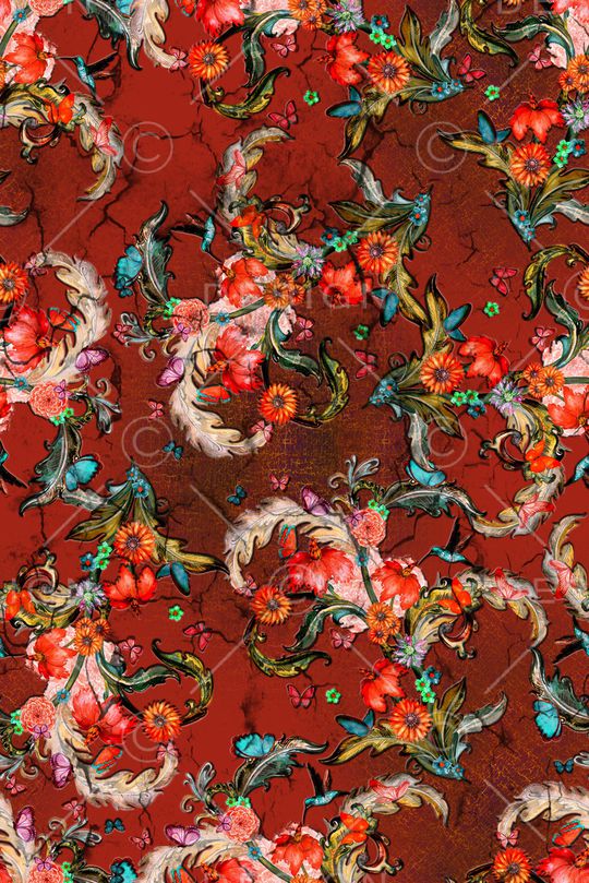 花卉印花华亿平台图片