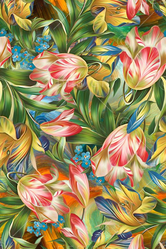 郁金香印花华亿平台图片