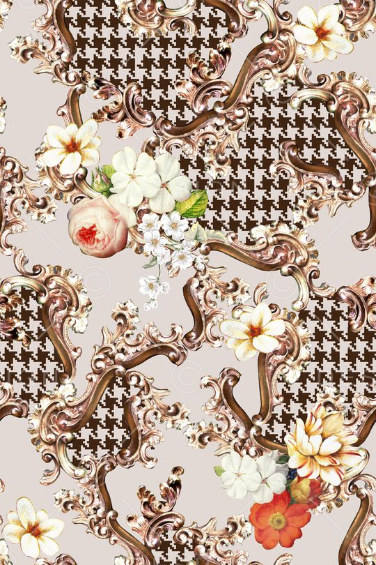 花卉印花华亿平台图片