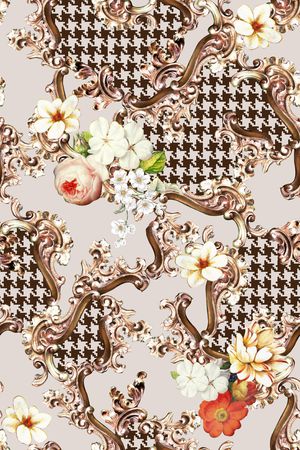 花卉印花华亿平台图片