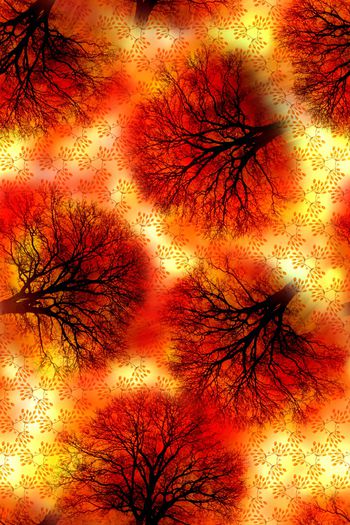 树枝印花华亿平台图片