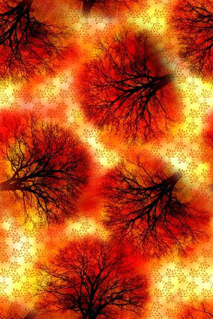 树枝印花华亿平台图片