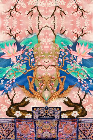 中国风印花华亿平台图片