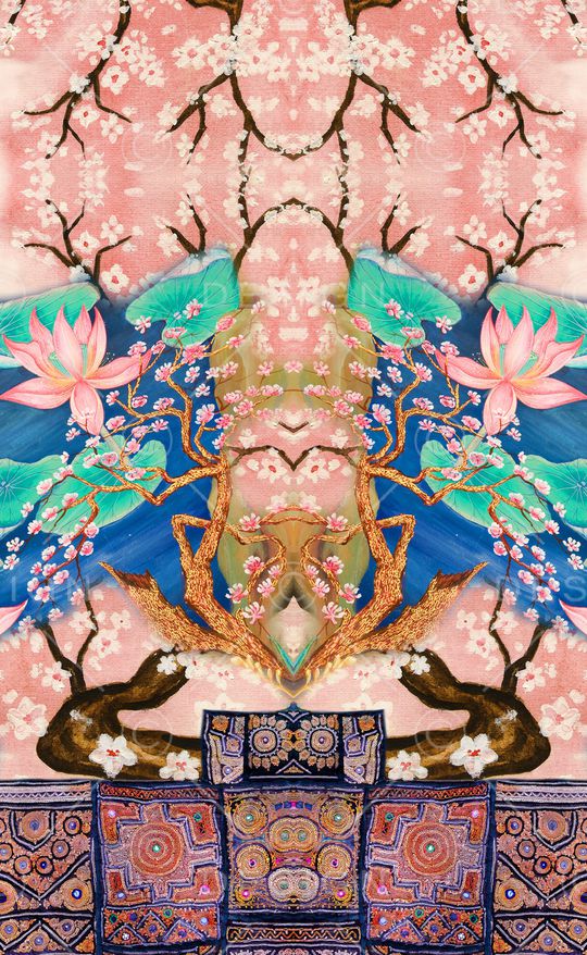 中国风印花华亿平台图片