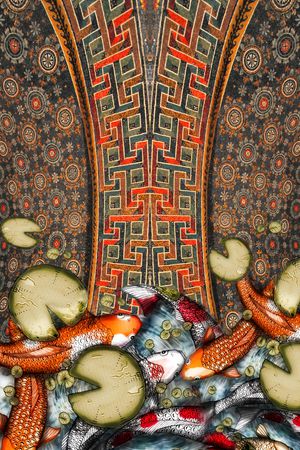 中国风印花华亿平台图片