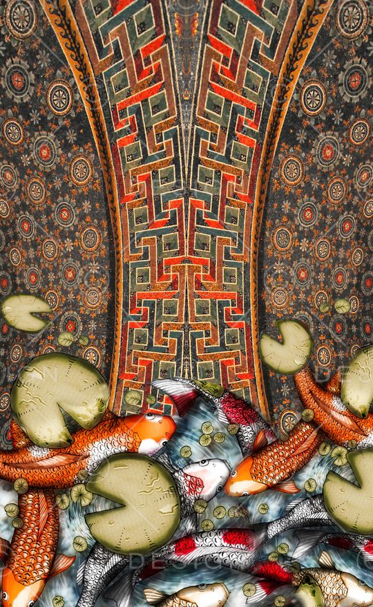 中国风印花华亿平台图片