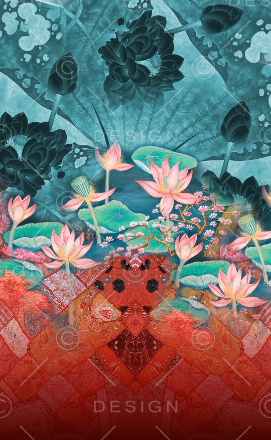 中国风印花华亿平台图片