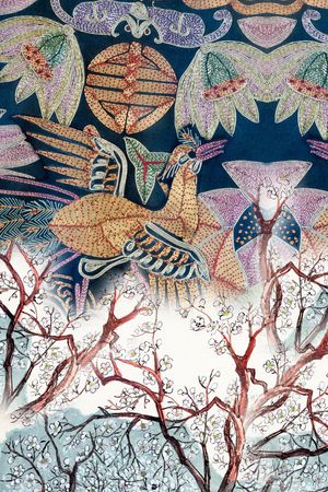 中国风印花华亿平台图片