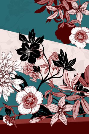 花卉印花华亿平台图片