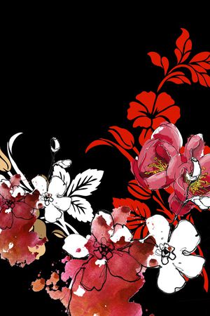 花卉印花华亿平台图片