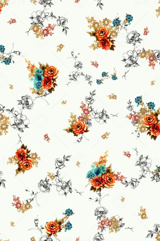 花卉印花华亿平台图片