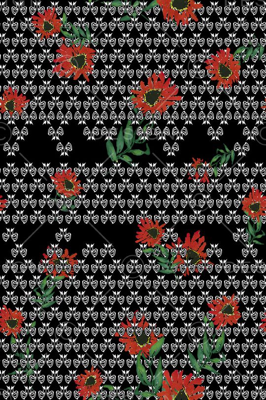 花卉印花华亿平台图片