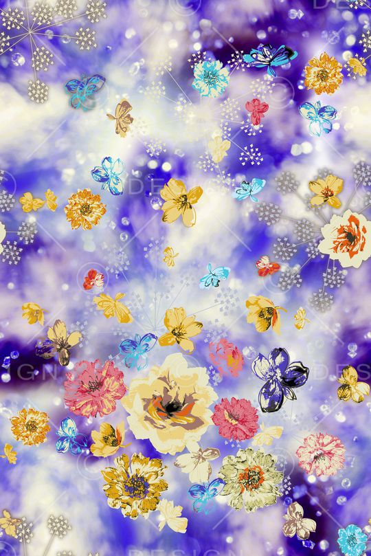 花卉印花华亿平台图片