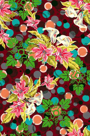 花卉印花华亿平台图片