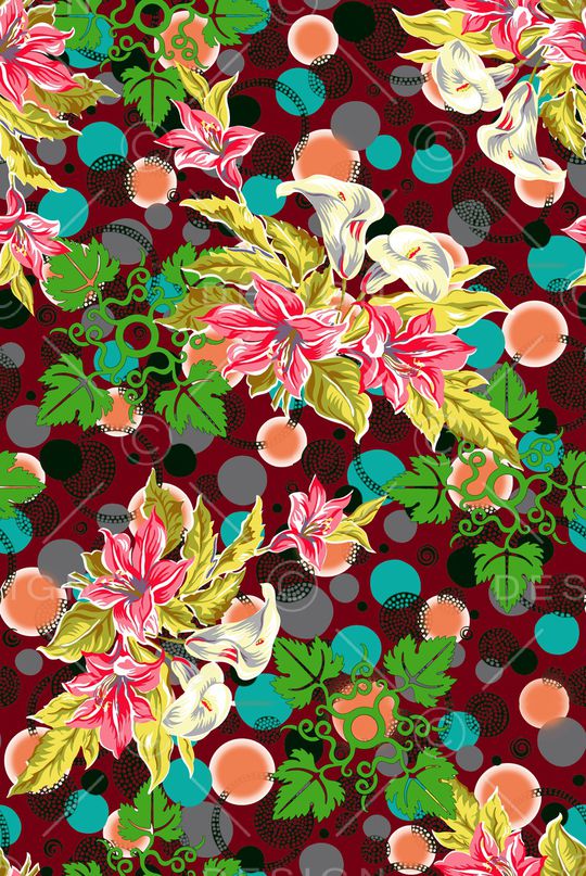 花卉印花华亿平台图片