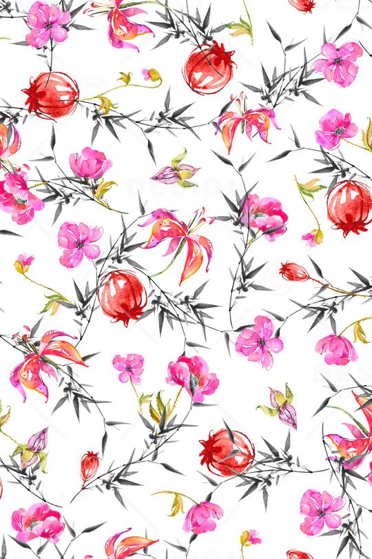 花卉印花华亿平台图片