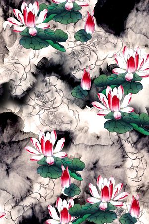 花卉印花华亿平台图片