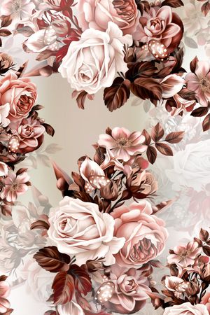 手绘花卉印花华亿平台图片