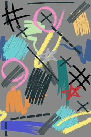 涂鸦印花华亿平台图片