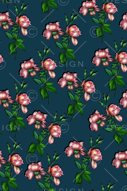 玫瑰花印花华亿平台图片