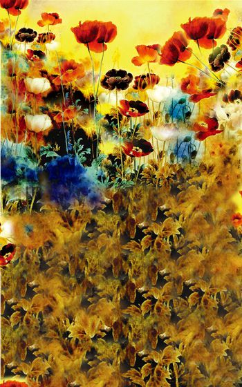 花卉印花华亿平台图片