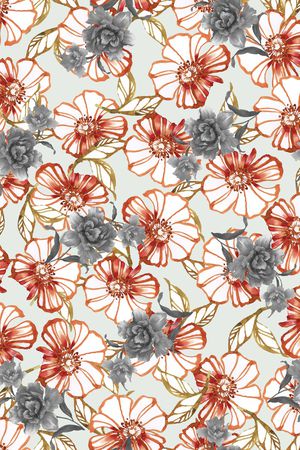 花卉印花华亿平台图片