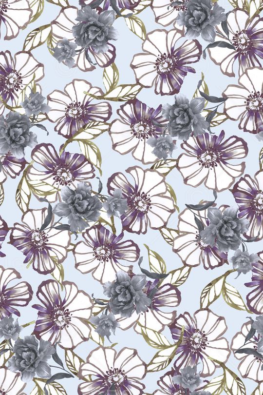 花卉印花华亿平台图片