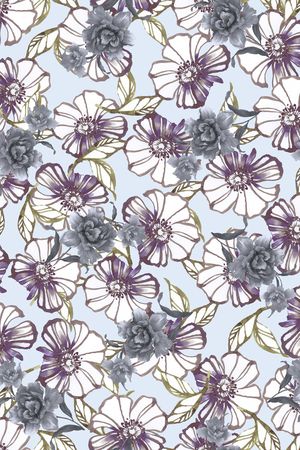 花卉印花华亿平台图片