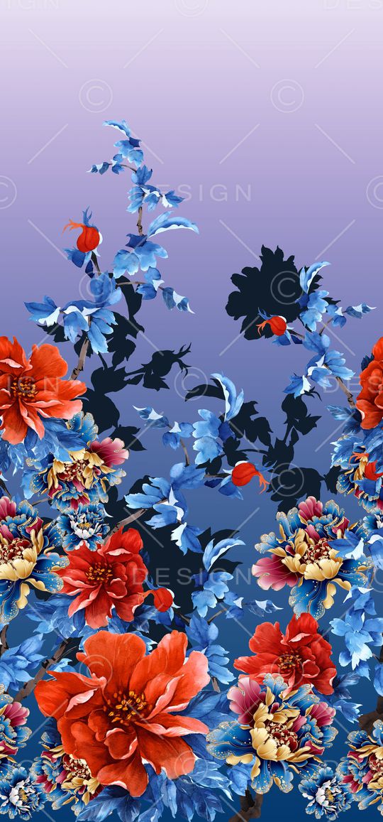 花卉印花华亿平台图片